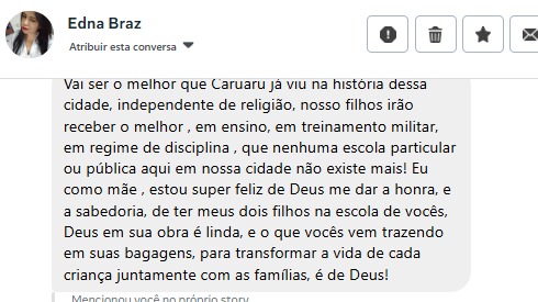 Depoimento de família do Colégio CPPEM